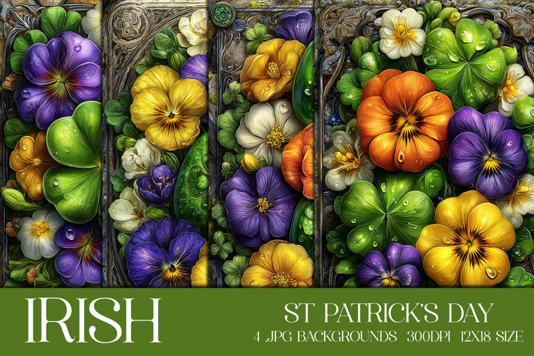 St Patricks Day Backgrounds, Irish, Card, Garden Flag, s22