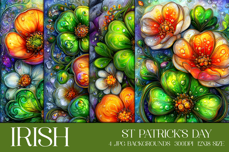 St Patricks Day Backgrounds, Irish, Card, Garden Flag, s23