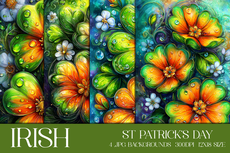 St Patricks Day Backgrounds, Irish, Card, Garden Flag, s27