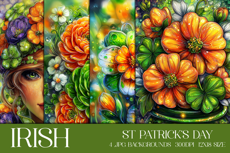 St Patricks Day Backgrounds, Irish, Card, Garden Flag, s29