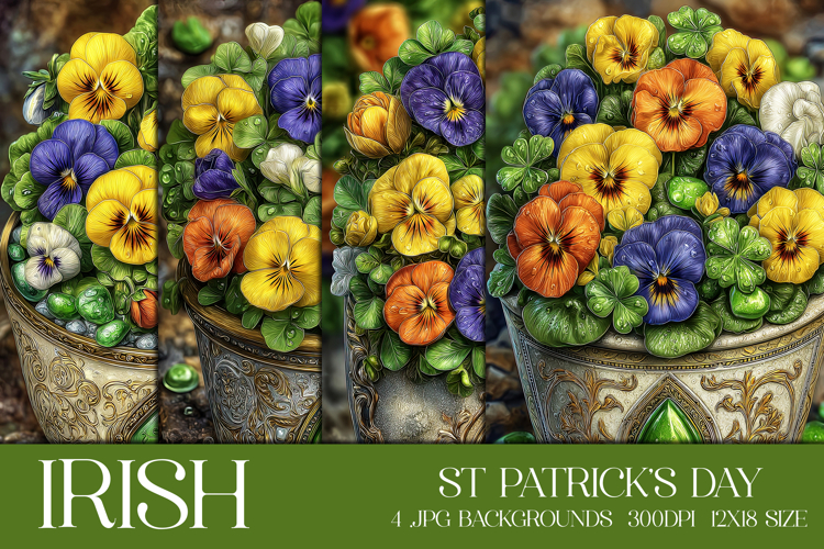 St Patricks Day Backgrounds, Irish, Card, Garden Flag, s30