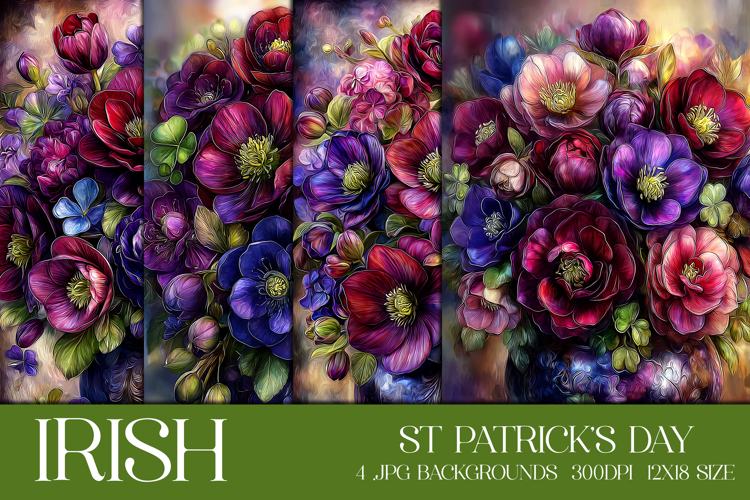 St Patricks Day Backgrounds, Irish, Card, Garden Flag, s36