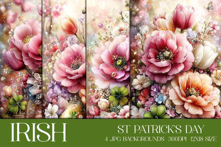 St Patricks Day Backgrounds, Irish, Card, Garden Flag, s38