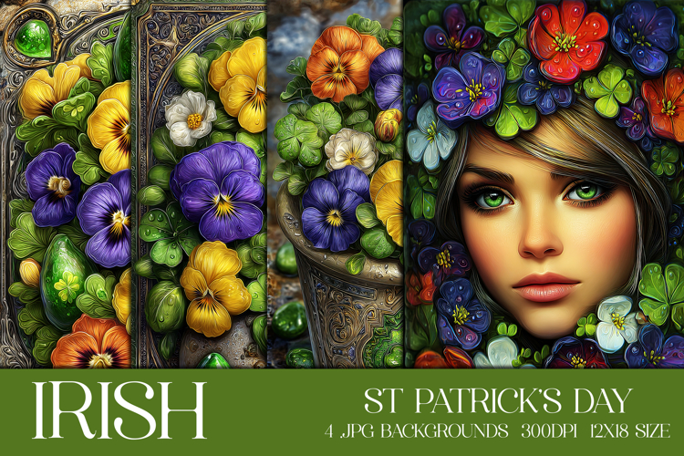 St Patricks Day Backgrounds, Irish, Card, Garden Flag, s40