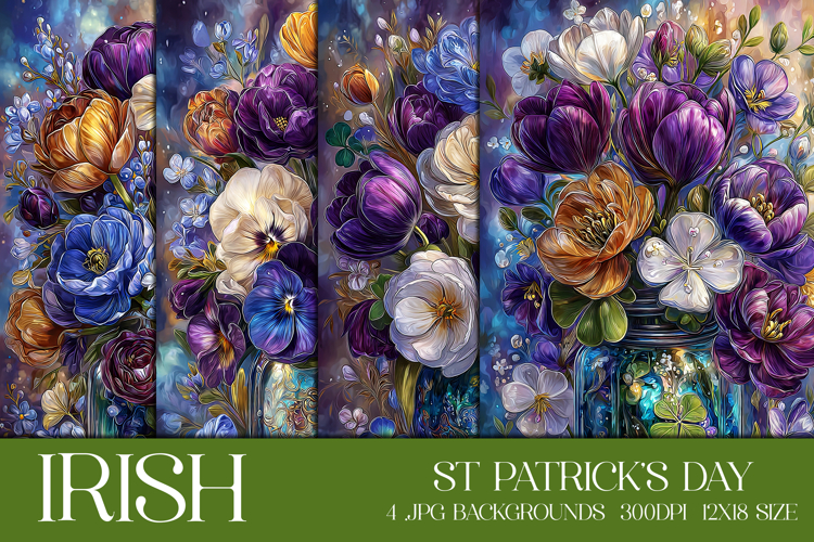 St Patricks Day Backgrounds, Irish, Card, Garden Flag, s47