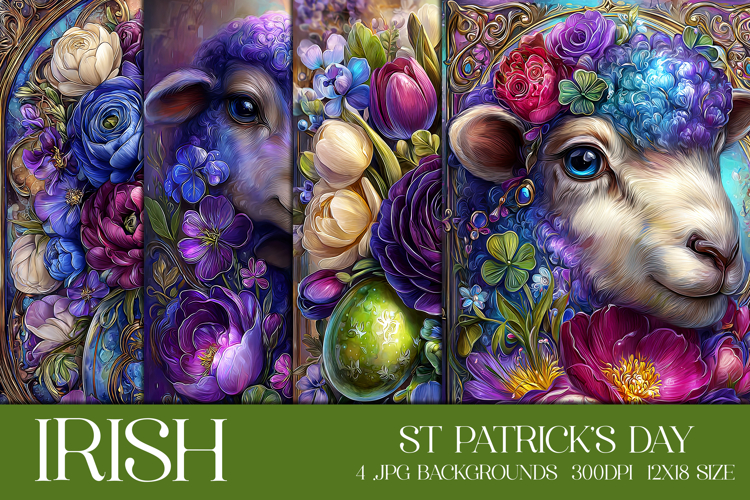 St Patricks Day Backgrounds, Irish, Card, Garden Flag, s48