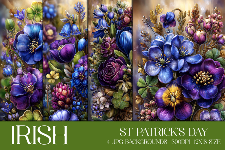 St Patricks Day Backgrounds, Irish, Card, Garden Flag, s49