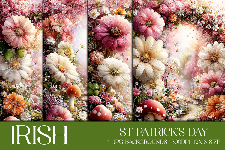 St Patricks Day Backgrounds, Irish, Card, Garden Flag, s5