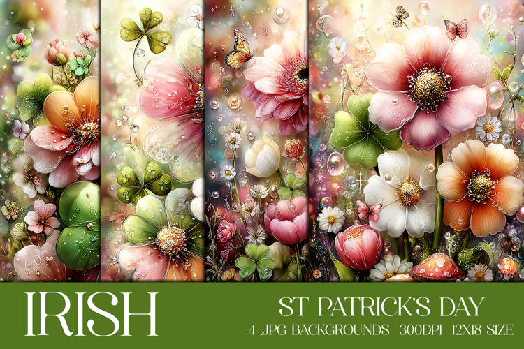 St Patricks Day Backgrounds, Irish, Card, Garden Flag, s64