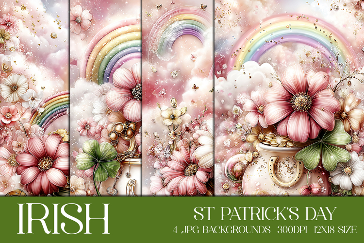 St Patricks Day Backgrounds, Irish, Card, Garden Flag, s69