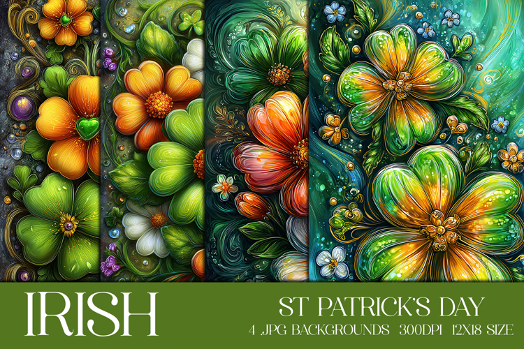 St Patricks Day Backgrounds, Irish, Card, Garden Flag, s9