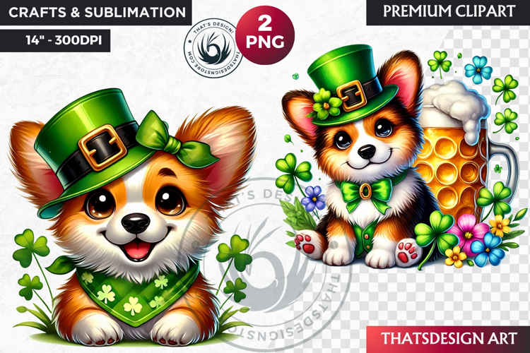 Watercolor Shamrock Clipart Image 8