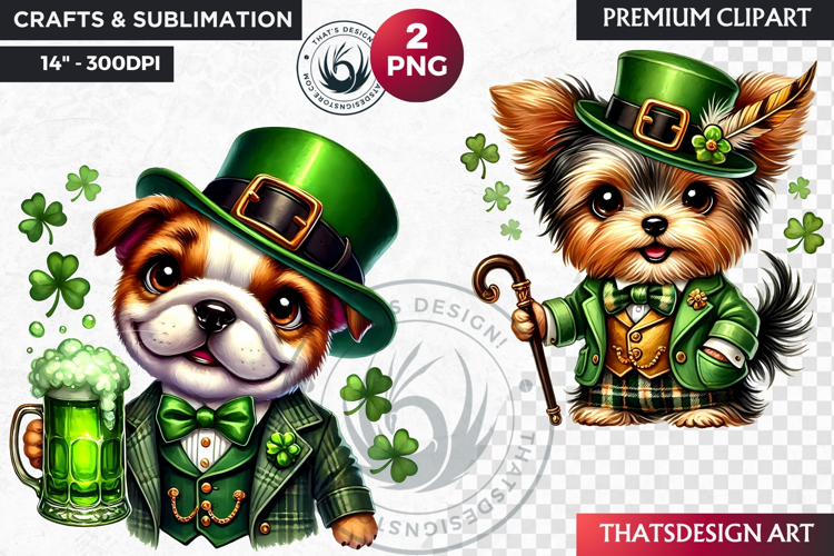 Watercolor Shamrock Clipart Image 6
