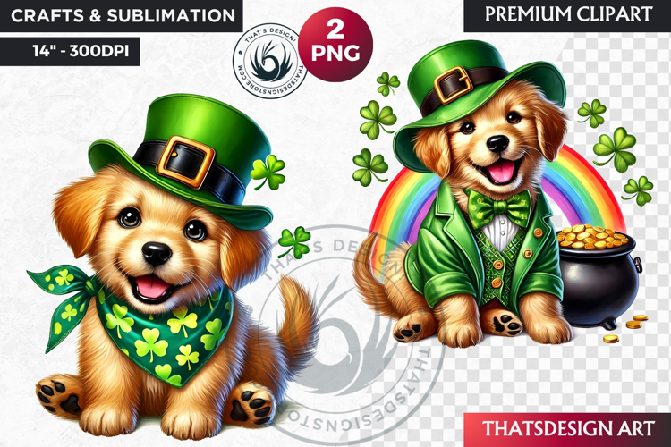 Watercolor Shamrock Clipart Image 9