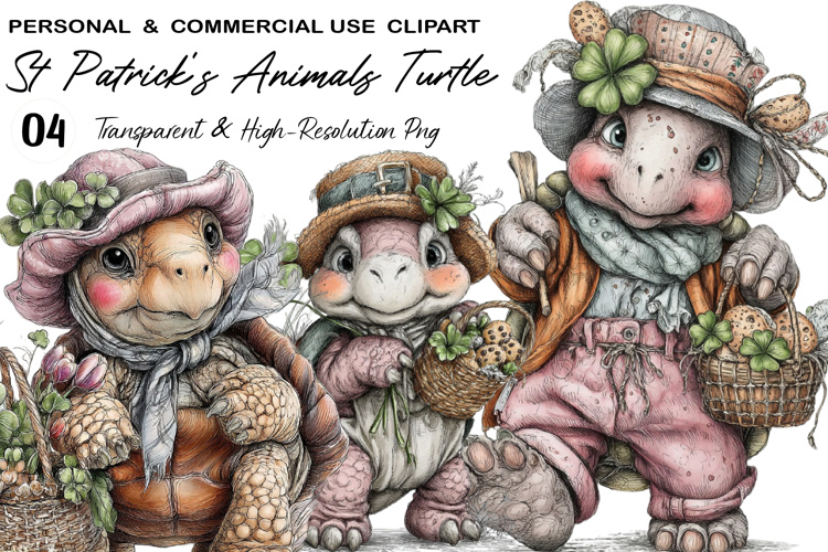 St Patricks Animals Turtle Clipart