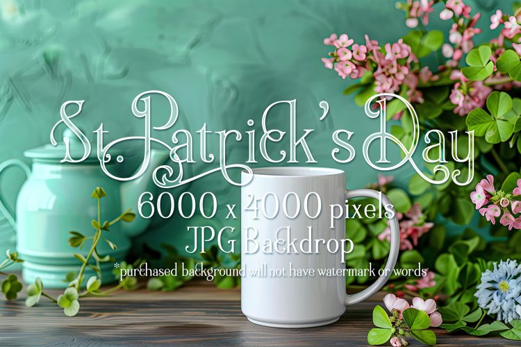 Mug Mockup, St Patricks Day Mug Mockup, White Mug Photo, d1