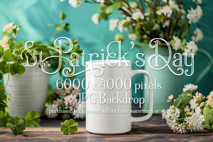 Mug Mockup, St Patricks Day Mug Mockup, White Mug Photo, d2