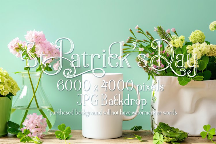 Mug Mockup, St Patricks Day Mug Mockup, White Mug Photo, 21