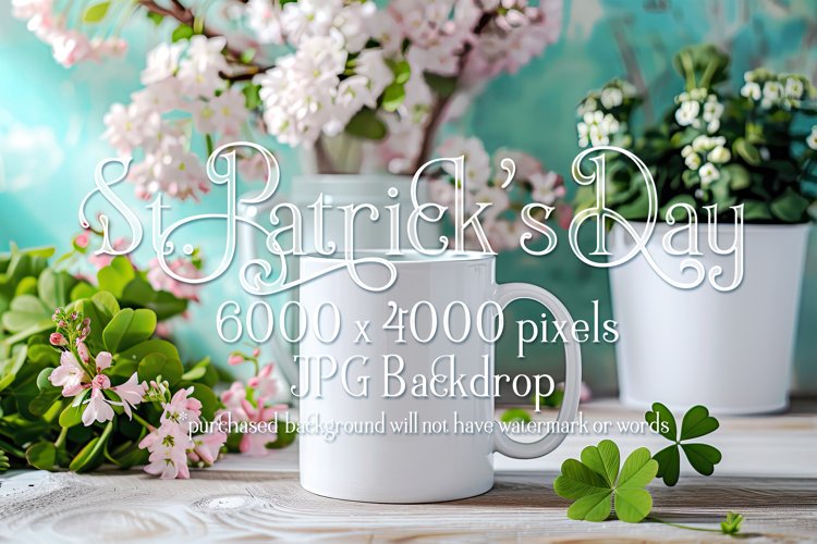 Mug Mockup, St Patricks Day Mug Mockup, White Mug Photo, 42