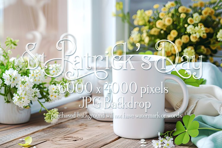 Mug Mockup, St Patricks Day Mug Mockup, White Mug Photo, 43