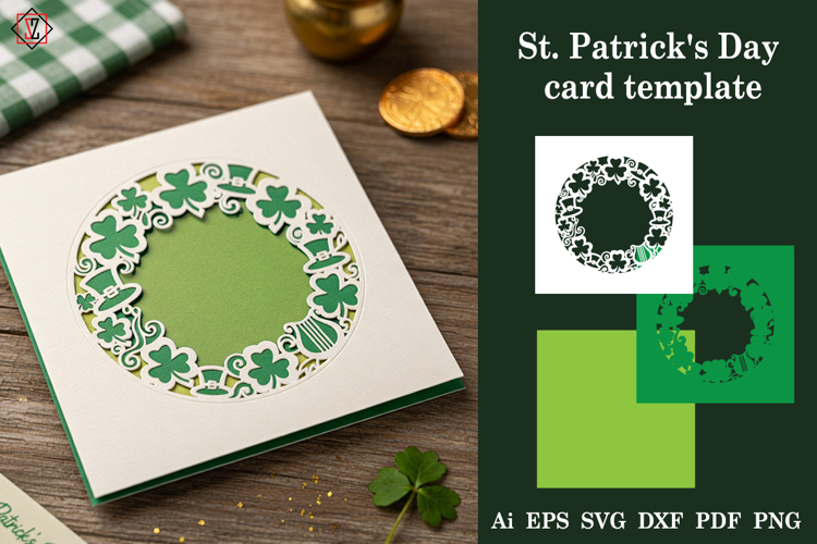 St. Patricks Day card, St. Patricks Day template