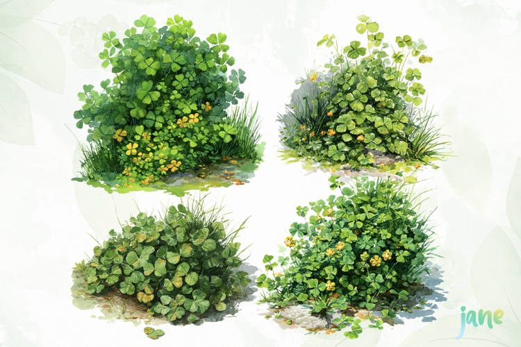 St. Patrick’s Day Clover Watercolor