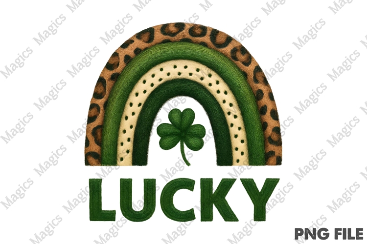 St. Patricks Day Lucky Rainbow Cuttable Design
