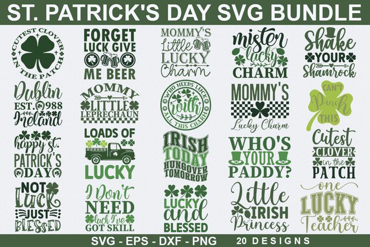 St. Patricks Day SVG Bundle - Saint Patricks SVG Design