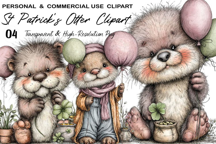 St Patricks Otter Clipart