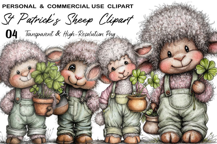 St Patricks Sheep Clipart