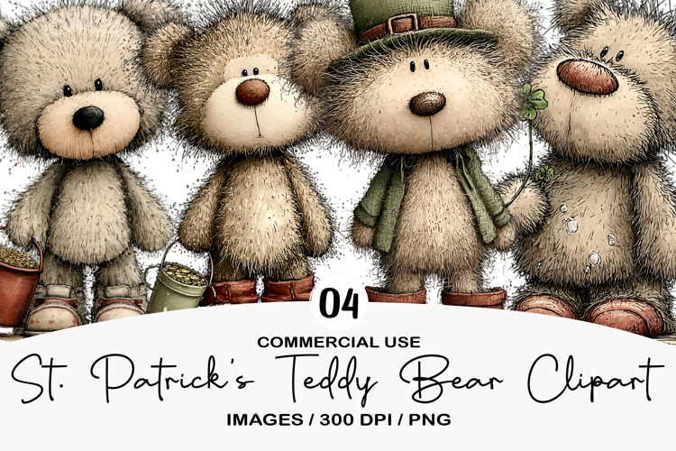 St. Patricks Teddy Bear Clipart