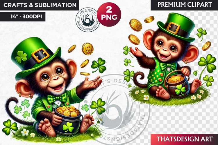 St Patrick wild animal Clipart, saint patricks sublimation
