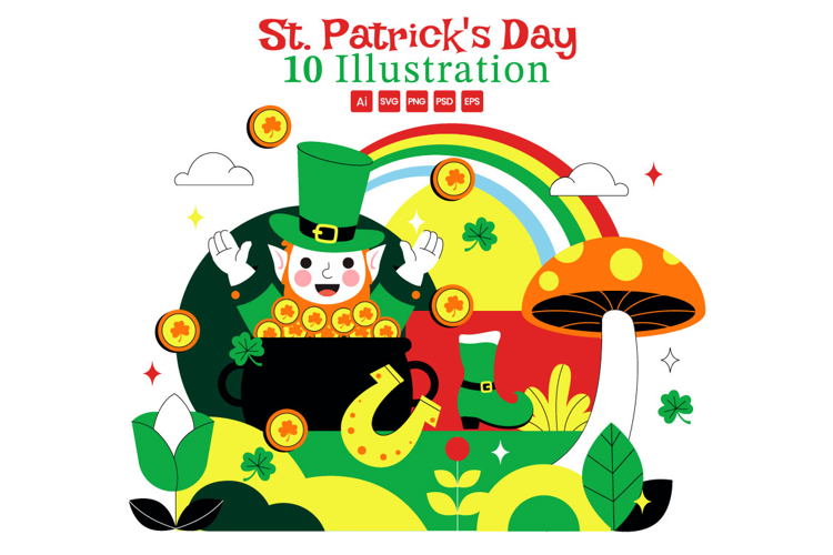 10 Happy St. Patricks Day Illustration