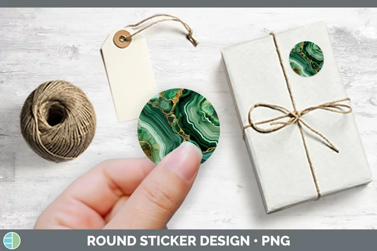 St Patricks Agate Stickers | Round Labels Designs