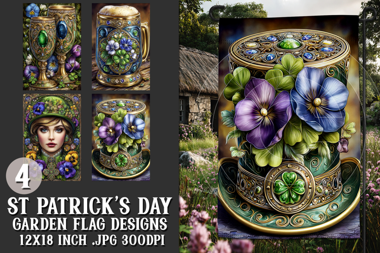 St Patricks Day Garden Flag, Celtic, Irish Garden Flags, s4