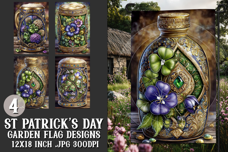 St Patricks Day Garden Flag, Celtic, Irish Garden Flags, s6