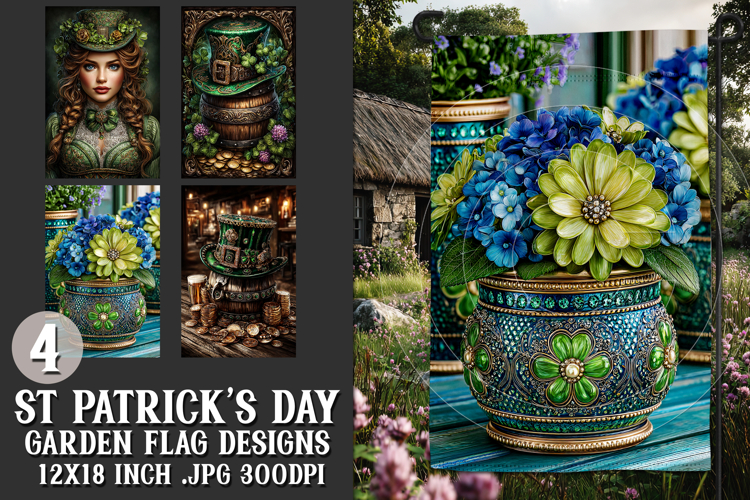 St Patricks Day Garden Flag, Celtic, Irish Garden Flags, s9