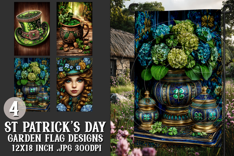 St Patricks Day Garden Flag, Celtic, Irish Garden Flags, 10