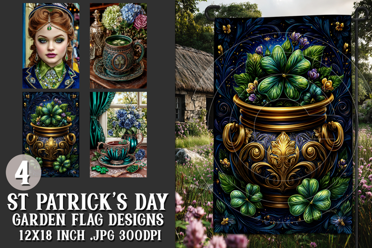 St Patricks Day Garden Flag, Celtic, Irish Garden Flags, 13