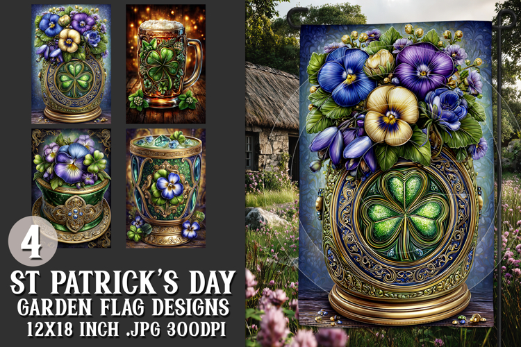 St Patricks Day Garden Flag, Celtic, Irish Garden Flags, s2