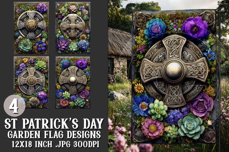 St Patricks Day Garden Flag, Celtic, Irish Garden Flags, 16