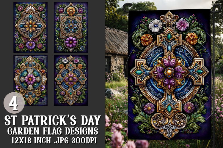 St Patricks Day Garden Flag, Celtic, Irish Garden Flags, 18