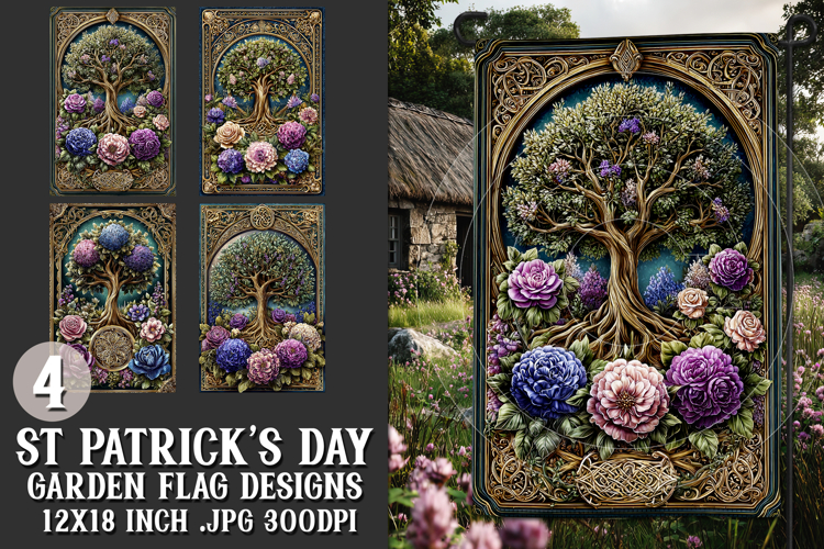 St Patricks Day Garden Flag, Celtic, Irish Garden Flags, 22