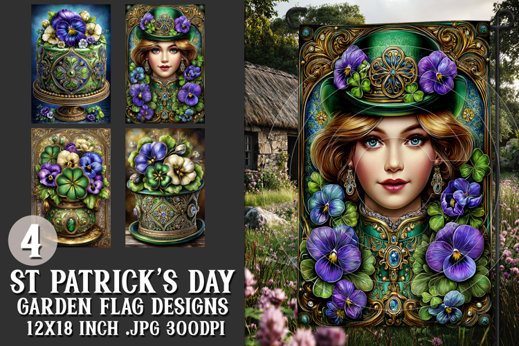St Patricks Day Garden Flag, Celtic, Irish Garden Flags, s3