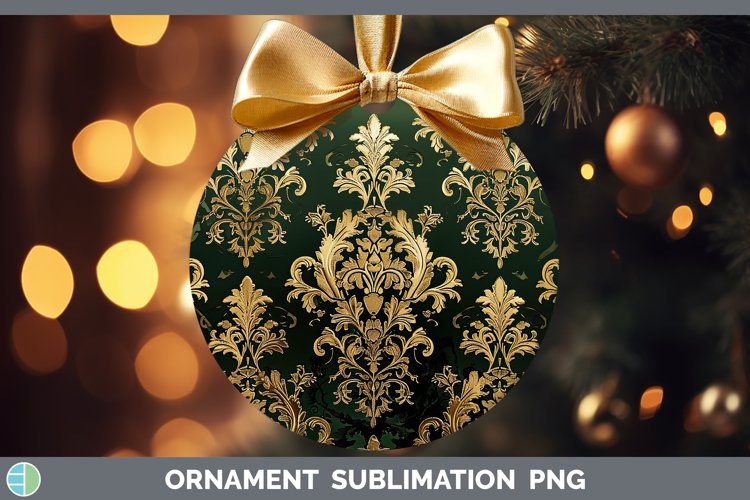 St Patricks Damask Ornament Sublimation Bauble Designs