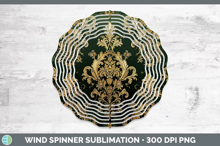St Patricks Damask Wind Spinner Sublimation Spinner Designs