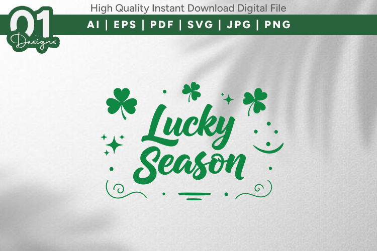 Lucky Season Shamrock SVG File