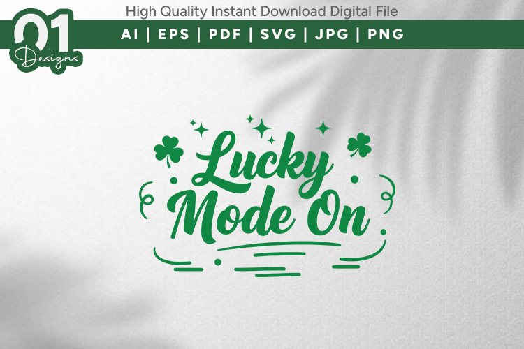 Lucky Mode On Shamrock SVG File