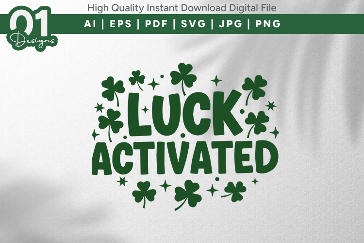 Luck Activated Shamrock SVG File