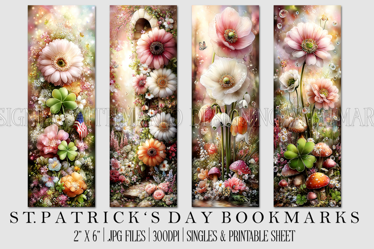 St Patricks Day Bookmarks, Irish Bookmark Printable, s10